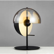 Lampe de table noire en métal de chambre à coucher décorative de luxe nordique en gros